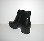 Чорні жіночі ботільйони черевики низький підбор 37, фото 3