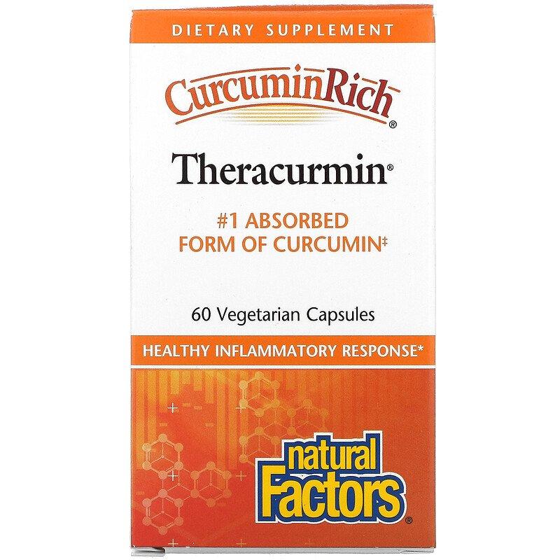 Natural Factors, CurcuminRich, Theracurmin, 60 вегетаріанських капсул