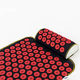 Набір для йоги 3в1 Килимок для йоги + Масажний килимок Аплікатор Кузнєцова + валик OSPORT Set 31 (n-0062) Чорно-червоний, фото 6