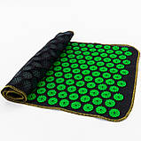 Набір для йоги 3в1 Килимок для йоги + Масажний килимок Аплікатор Кузнєцова + валик OSPORT Set 31 (n-0062) Чорно-салатовий, фото 6