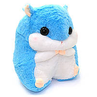 М'яка іграшка-подушка Хом'як з пледом 3 в 1 блакитний 35*25*20 см (M11186), фото 2