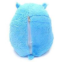 М'яка іграшка-подушка Хом'як з пледом 3 в 1 блакитний 35*25*20 см (M11186), фото 4