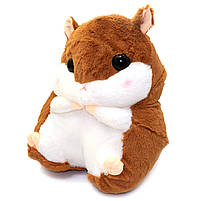 М'яка іграшка-подушка Хом'як з пледом 3 в 1 коричневий 35*25*20 см (M11186), фото 2