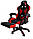 Ігрове крісло - чорно-червоне malatec Польща, фото 7