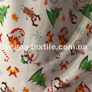 Тринитка начіс принт новорічний Туреччина (ширина 1.8 м)