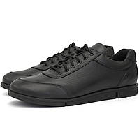 Черные кроссовки кеды повседневные кожаные мужская обувь демисезонная Rosso Avangard Ada Casual Black Floto