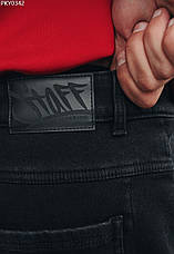 Утепленные мужские джинсы сезон зима Staff black2 slim fleece чёрный PKY0342 33, фото 2