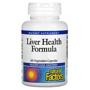 Для підтримки і відновлення печінки Natural Factors Liver Health Formula 60 капс.