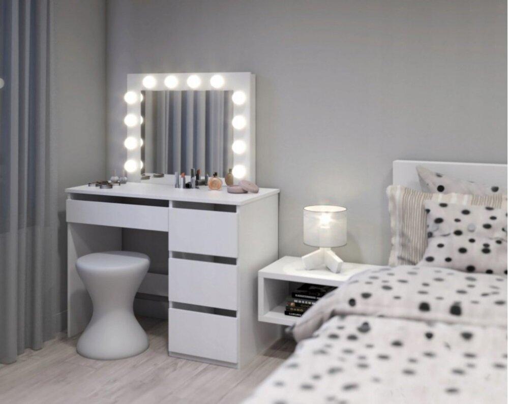 Столик для макіяжу з підсвічуванням B071 білий (20000021)