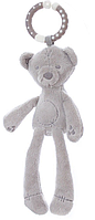 Іграшка підвіска з брязкальцем на ліжечко для немовляти "Сірий Ведмедик" Іграшки на коляску/ автокрісло