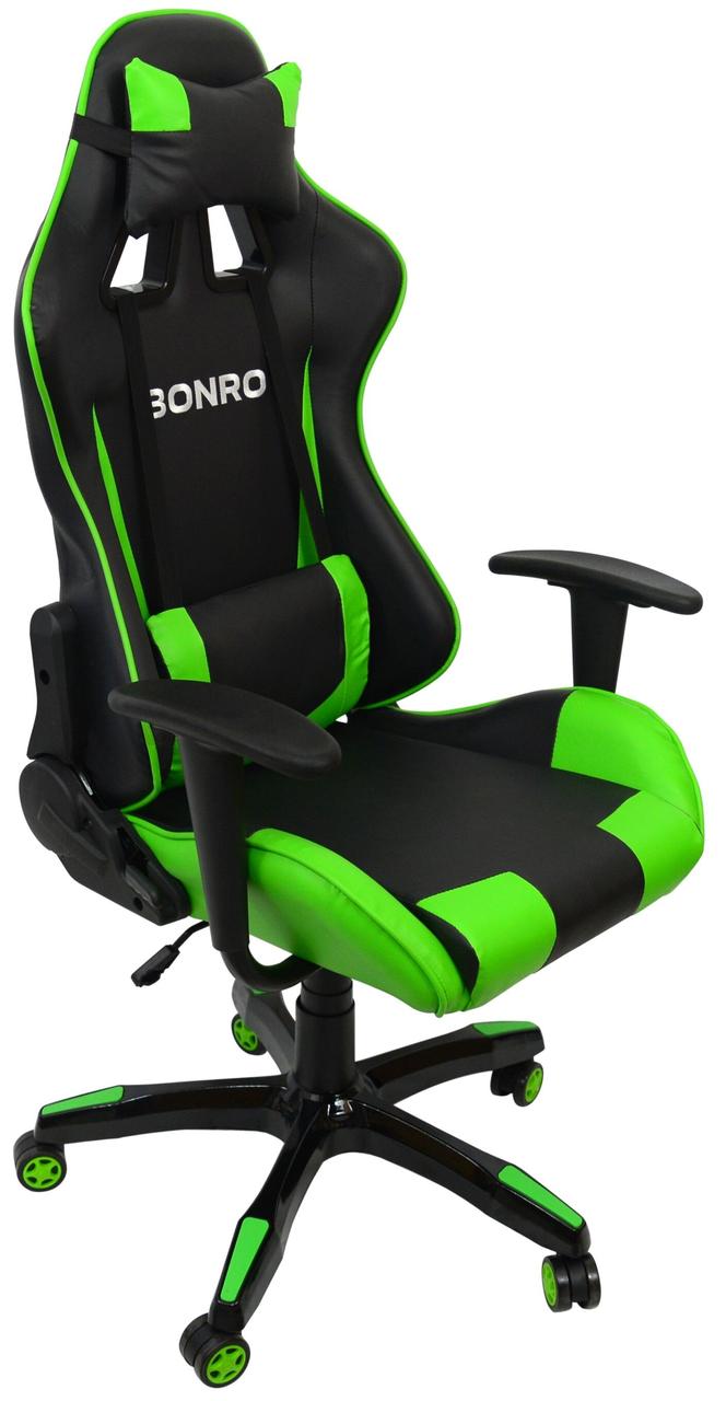 Кресло геймерское Bonro 2018 Green (40200001) - фото 1 - id-p1482088696