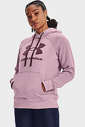 Жіноча рожеве худі Rival Fleece Logo Hoodie Under Armour 1356318-698