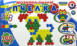 Мозаїка пазли Бджілка Технок 1035 велика (60 мм), 100 деталей, 4 кольори