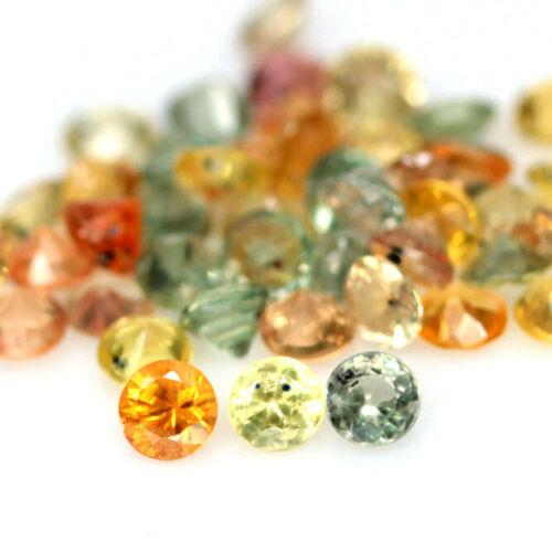 6.41 кт. Природний мультиколірний сапфір Сонгеа 46 шт. 3 мм.
