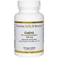 Коэнзим CoQ10, California Gold Nutrition, Naturally Fermented, 100 мг, 120 ш.