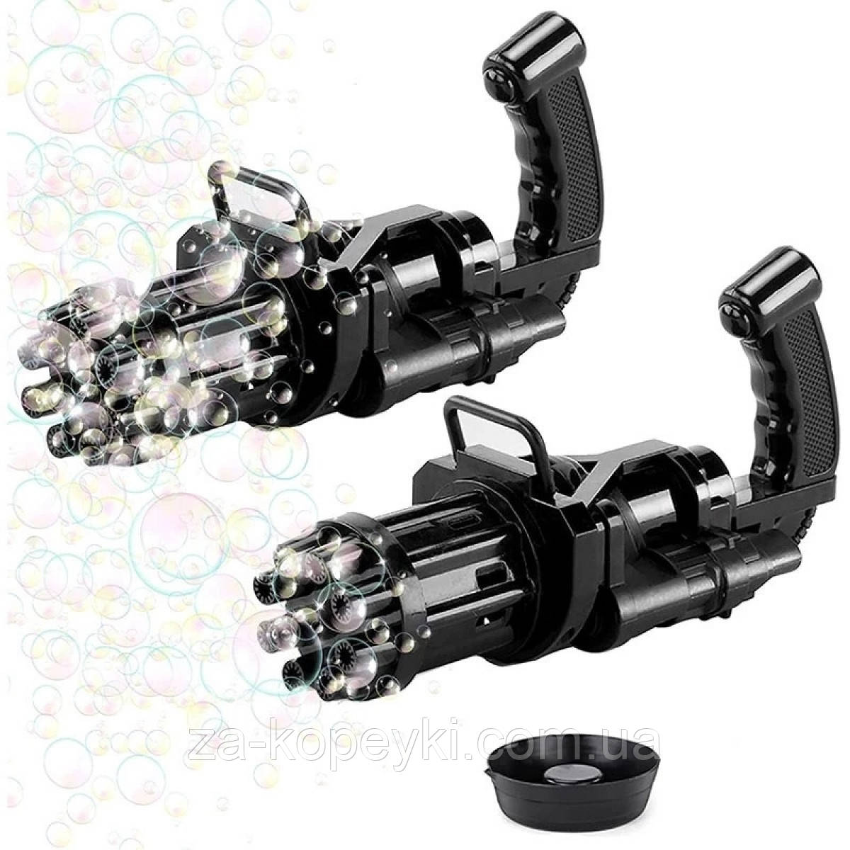 Детский Пистолет Пулемет Пушка для Создания Мыльных Пузырей BUBBLE GUN ...