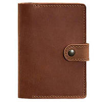 Обкладинка для паспорта з шкіри 3.0 (коричнева) шкіра Crazy Horse