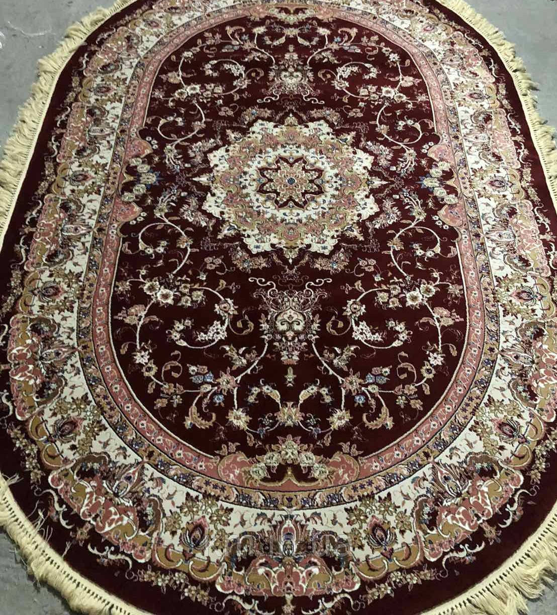 Класичний килим Buhara 1440 бордовий, фото 1