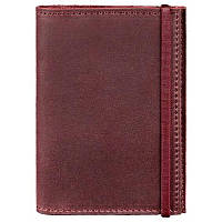 Обкладинка для паспорта з шкіри 1.0 (бордова) шкіра Crazy Horse