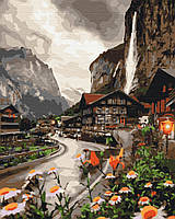 Картина по номерам BrushMe "Городок в Швейцарии" 40х50см BS36527