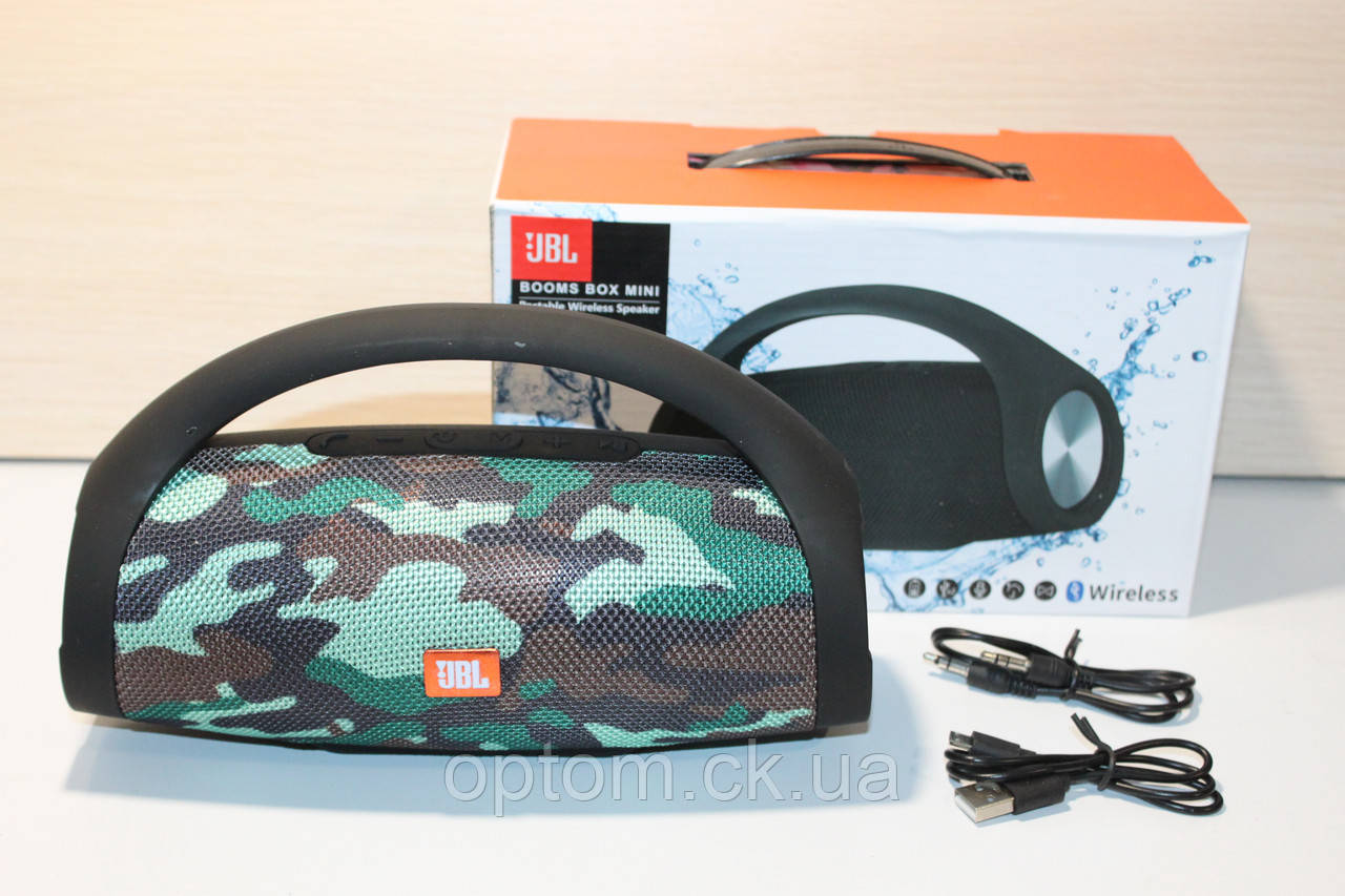 Колонка JBL Boombox Mini FM Камуфляжний-зелений (PowerBank)