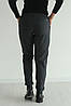 Штани жіночі теплі з стрейчової вовни стильні №194 колір сірий, фото 3