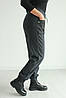 Штани жіночі теплі з стрейчової вовни стильні №194 колір сірий, фото 5