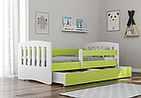 Дитяче ліжко односпальне 160 х 80 Kocot Kids Classic 1 зелене з шухлядою Польща, фото 2