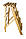 Драбинка дерев'яна декоративна h82 (натуральний колір) лак, фото 6