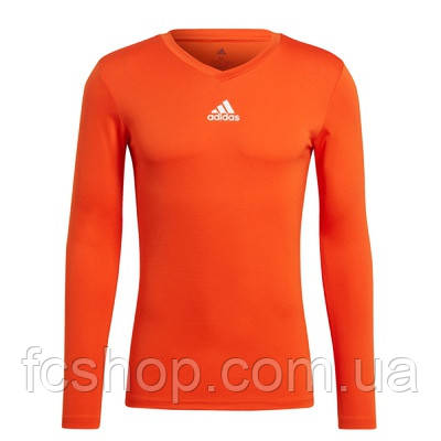 Футболка компресійна Adidas Team Base Tee GN7508, Жовтогарячий, Розмір (EU) — XS, фото 1