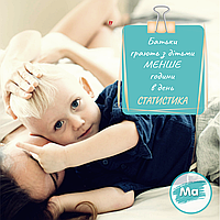 Батьки грають з дітьми менше години в день