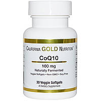 Коензим Q10: California Gold Nutrition, 100 мг, 30 ш.