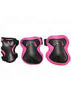 Комплект защитный SportVida Size S Black/Pink SKL41-323048