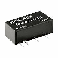 DC DC преобразователь MORNSUN A2424S-2WR3 2W, Vin 21.6-26.4V, Vout ±24V, ±42mA, Iso (VDC) 1500, SIP 7