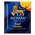 Чорний чай із манго та пелюстками квітів Richard Royal Pleasure 50 пакетиків в індивідуальних конвертах, фото 4