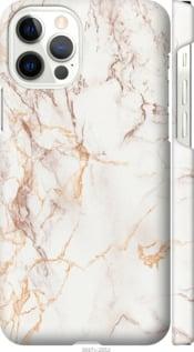 Чехол на Apple iPhone 12 Белый мрамор "3847c-2053-47372"