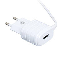 Сетевая зарядка Inkax CD-09 2.1A 1 USB + кабель Lightning Белый