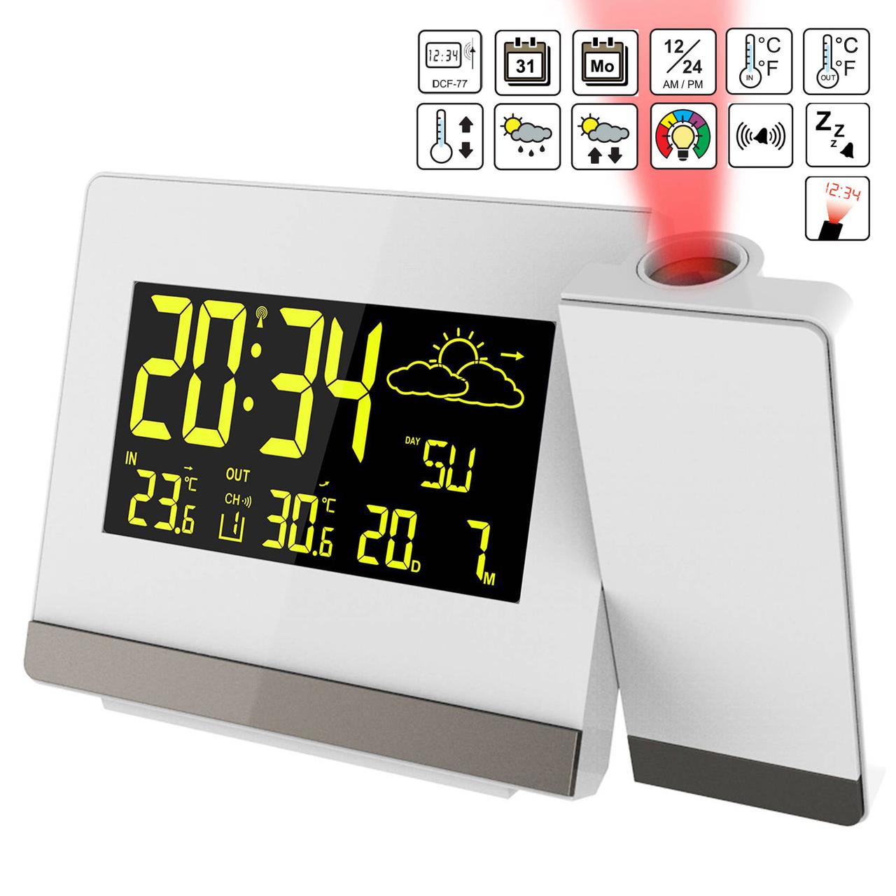 Годинник проекційний Technoline WT549 White (WT549), фото 1