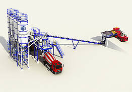 Стаціонарний бетонний завод АБСУ-60 (Скіп/Конвеєр)