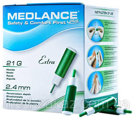 Ланцет автоматичний Medlance Plus Extra Green 21G №200
