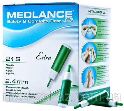 Ланцет MEDLANCE PLUS Extra Green 200шт.