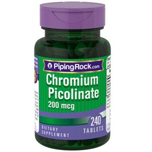 Хром Піколінат Piping Rock Chromium Picolinate 200 mcg (240 таблеток.)
