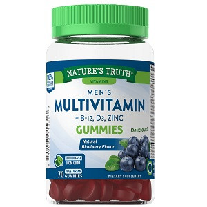 Вітаміни для чоловіків nature's Truth men's Полівітаміни + B-12, D3, Zinc(смак чорниця)(70 жувальних таблеток.)