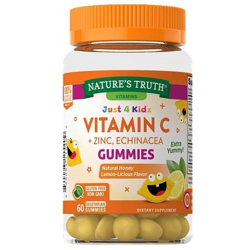 Вітаміни для дітей nature's Truth Just 4 Kidz Vitamin C + Zinc Gummies (60 жувальних цукерок.)
