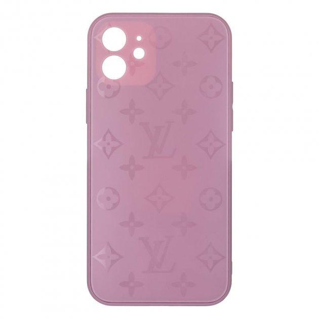 Чохол скляний Glass Case Louis Vuitton Луї Вітон для iPhone 12 (08) Blueberry чорниця