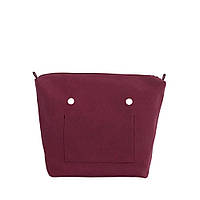 Качественная подкладка Набук для сумки mini, бордовая