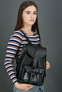 Жіночий рюкзак Флоренція з натуральної шкіри колір Чорний