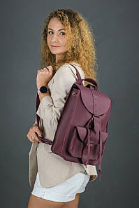 Жіночий рюкзак Флоренція з натуральної шкіри колір Бордо