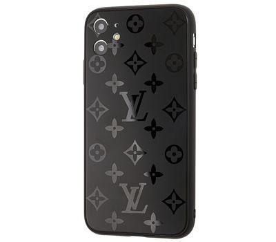 Чохол скляний Glass Case Louis Vuitton Луї Вітон для iPhone 12 (02) Black чорний