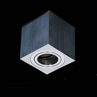 Точковий світильник квадрат сталевого кольору D-217B-2-S-SL